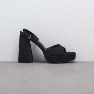 NWOT Zara chunky high heeled platform sandals